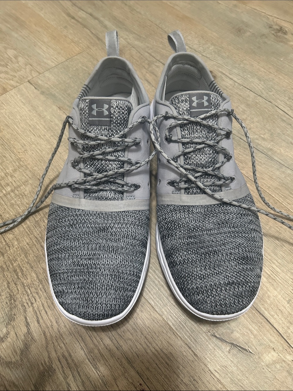 Under Armour Men’s Grey Knit Athletic Sneakers